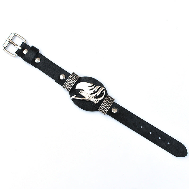 Punk Style Anime Leather Bracelet