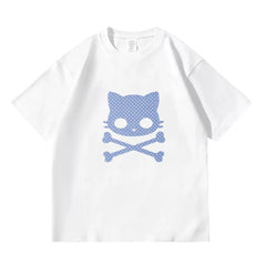 WONHEE MOKA Same Cat Round Neck Short-sleeved T-shirt
