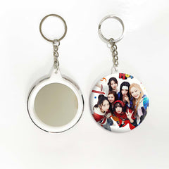 "HOT SAUCE" Badge Mirror Keychain