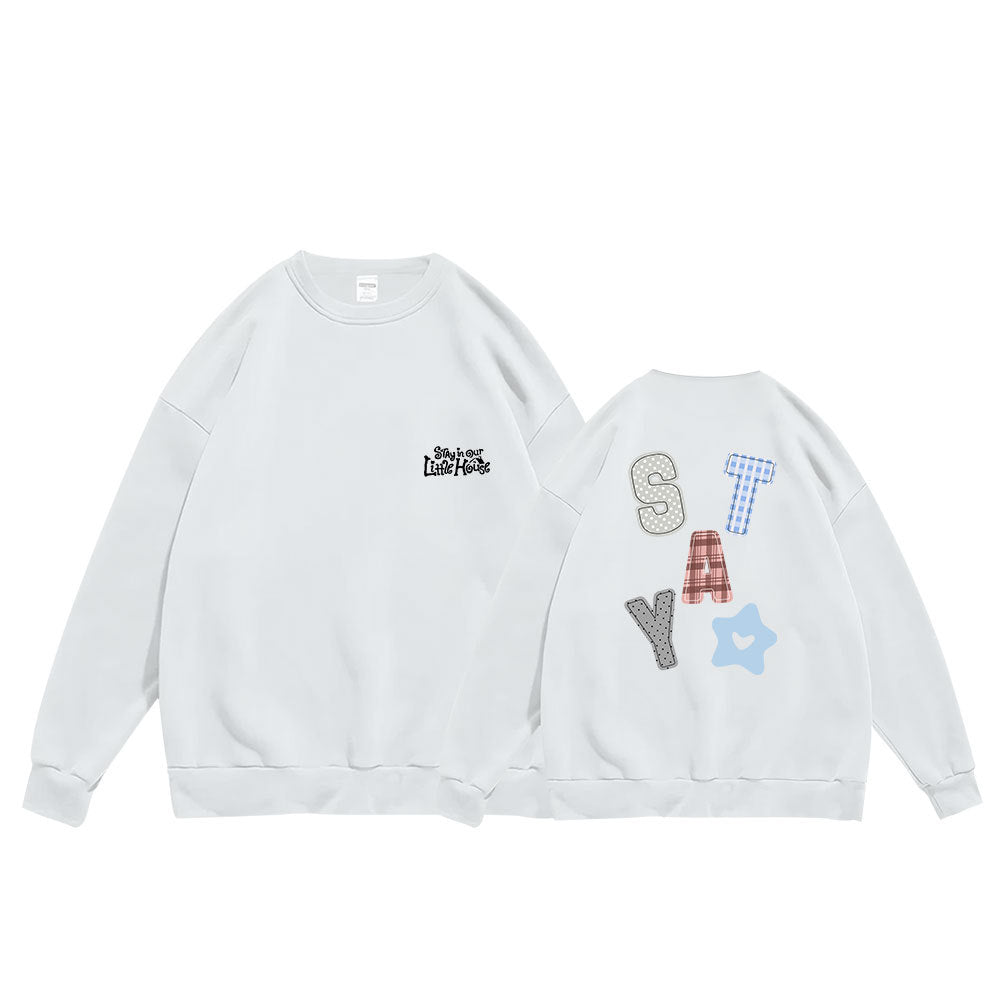 SKZ STAY Print Crew Neck Pullover Sweatshirt