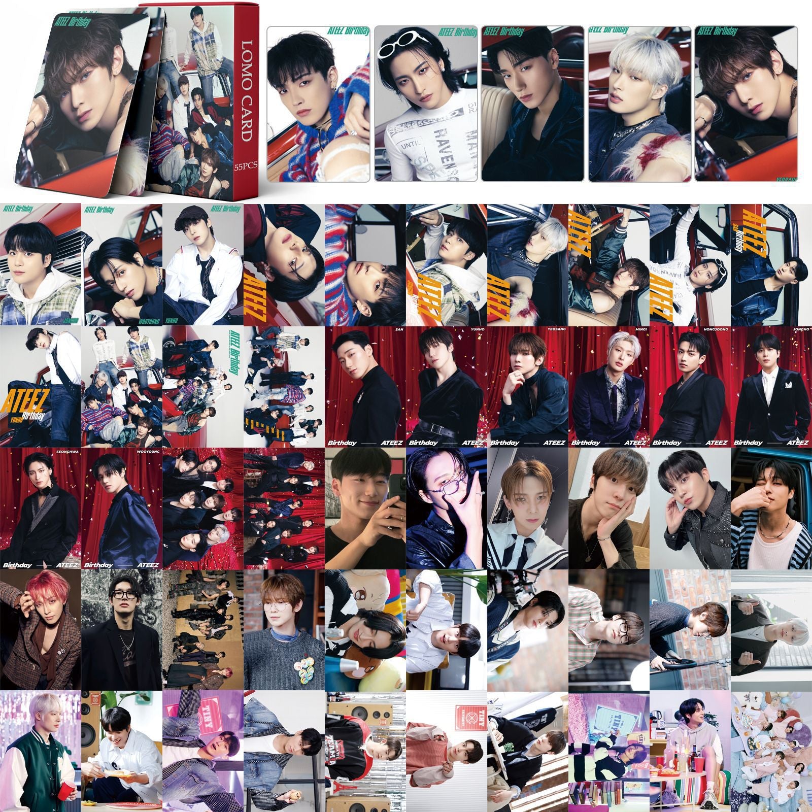 55 KPOP Album Lomo Cards