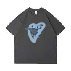 KPOP BlueMansion Printed Short-sleeved T-shirt