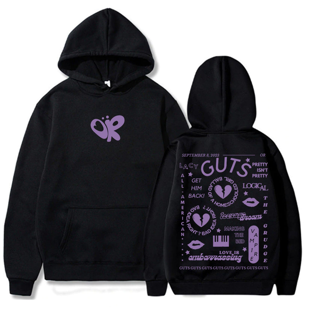 Casual Guts Olivia Printed Loose Hoodie