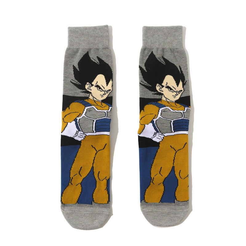 Trendy Anime Cotton Medium Tube Socks