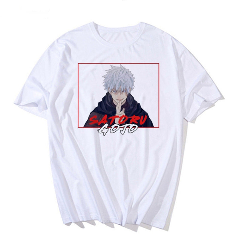 Men's Anime Printed Loose Crew Neck T-shirt