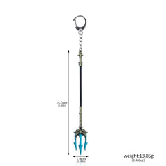 Game Poseidon Trident Keychain Pendant