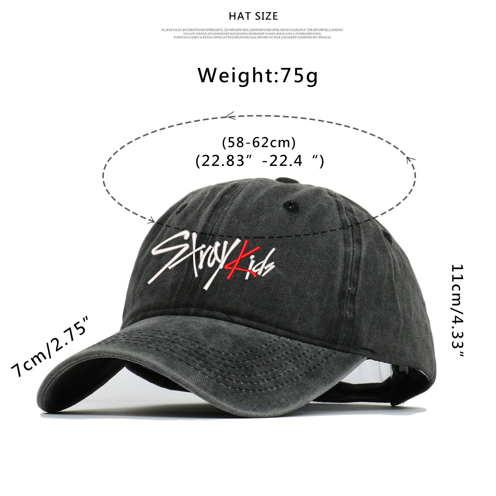 KPOP Logo Embroidered Baseball Cap