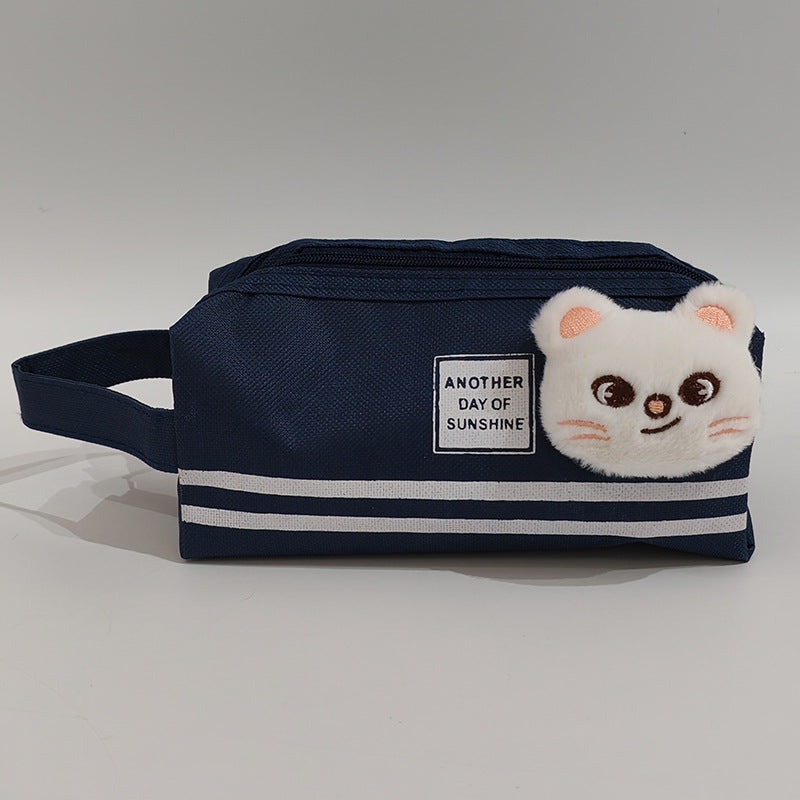 Cartoon KPOP Double Zipper Pencil Bag