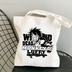 Wanted Luffy Printed Canvas Shoulder Bag