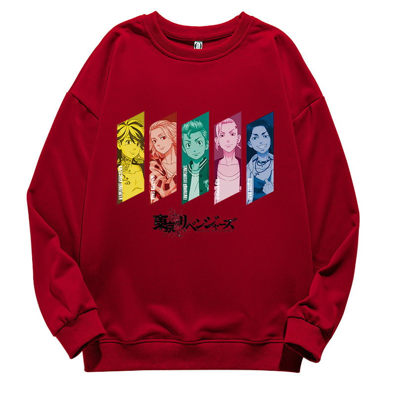 Anime Cotton Crew Neck Sweatshirt