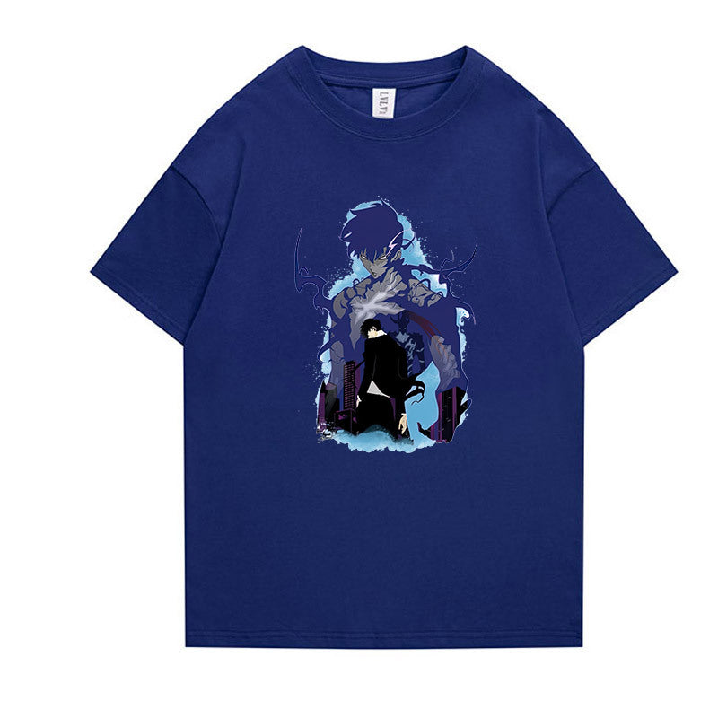 Cool Anime Print Short-sleeved T-shirt