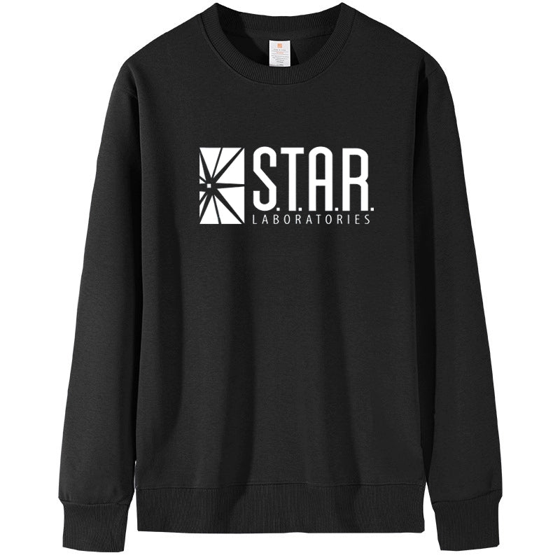 Casual Unisex Flash Star Lab Round Neck Sweatshirt