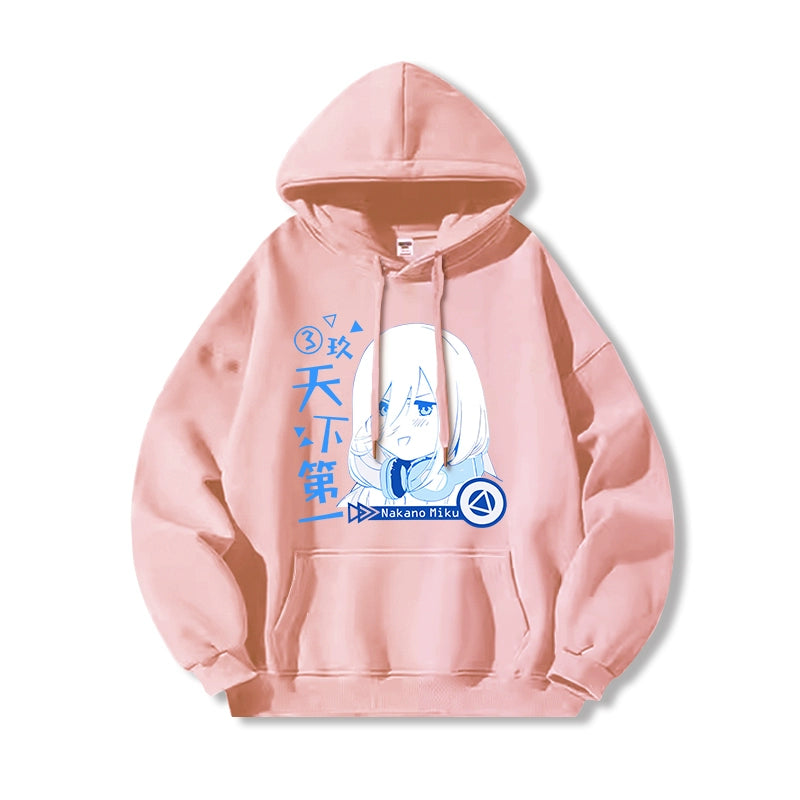 Men's Anime Nakano Print Loose Hoodie