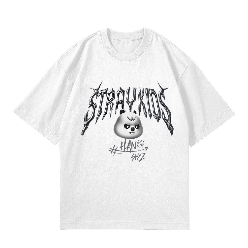 KPOP Album Logo Black and White T-shirt
