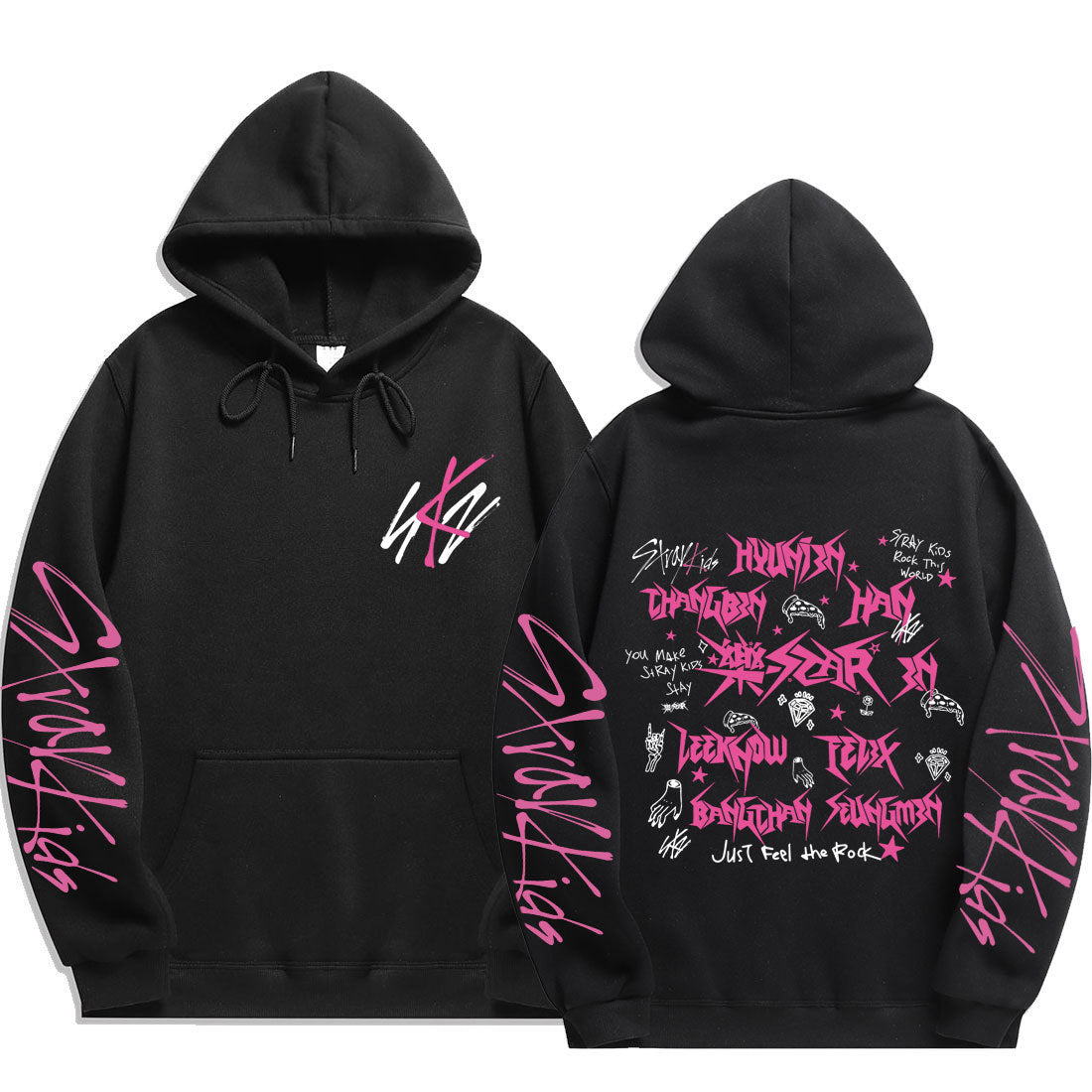 Unisex KPOP LOGO Print Loose Hoodie