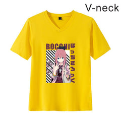 BOCCHI Anime V-neck Short-sleeved T-shirt