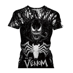 Trendy Men's Venom 3D Printed Round Neck T-Shirt