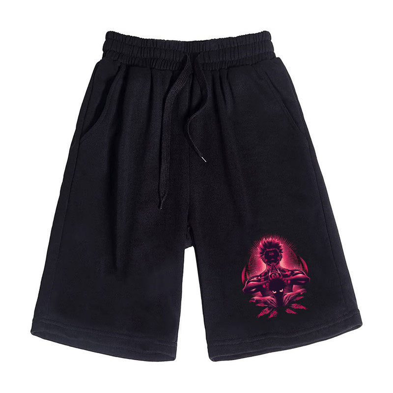 Casual Men's Anime Print Sports Shorts