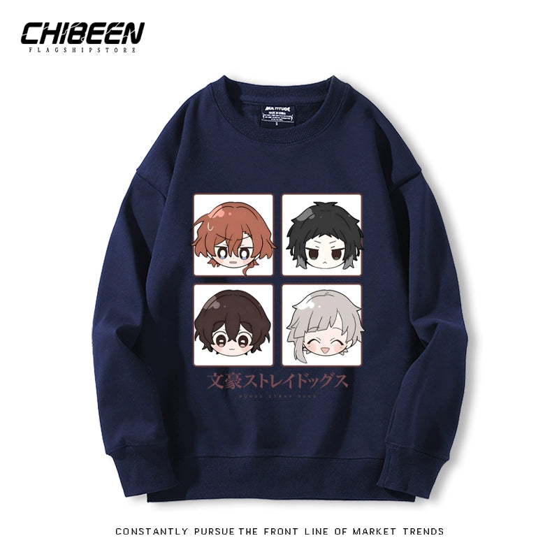 Cute Anime Pattern Crew Neck Sweatshirt