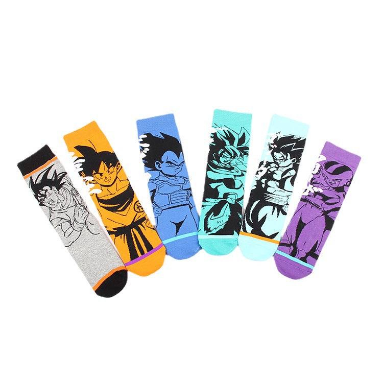 Cartoon Anime Cotton Medium Tube Socks