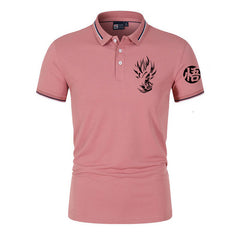 Men's Anime Print Sports Polo T-Shirt