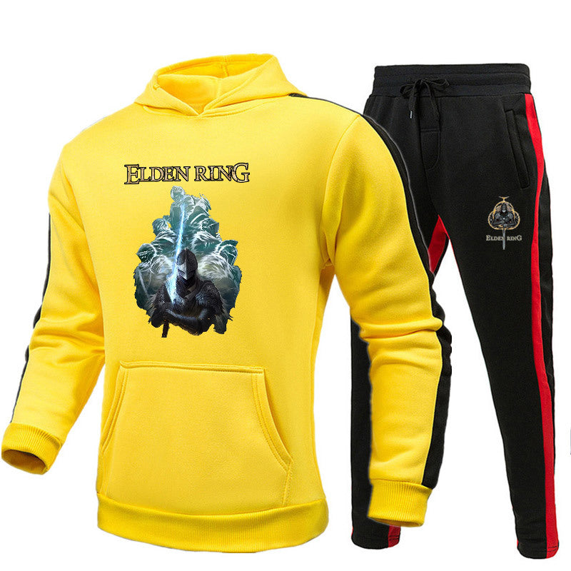 Men's Game Color Block Hoodie Sweatpants Set