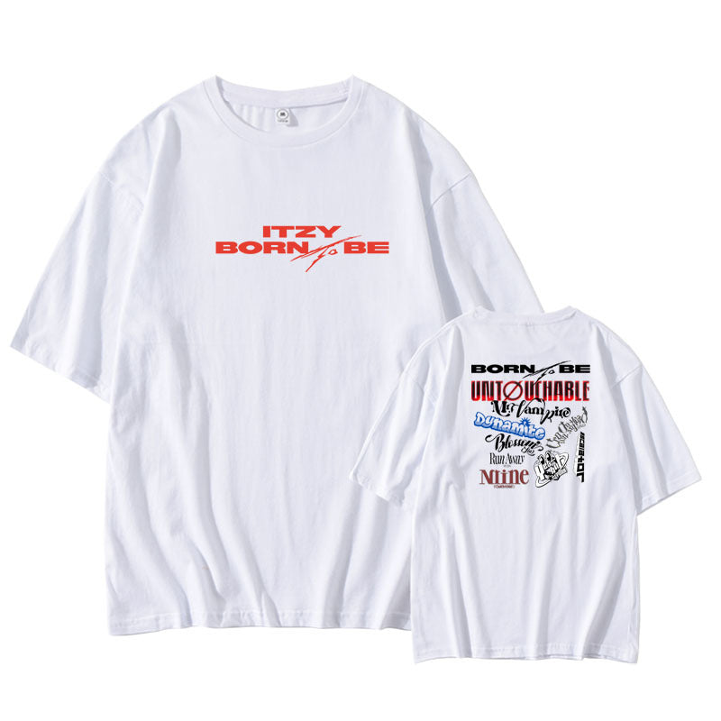 BORN TO BE Graphic Short-sleeved T-shirt