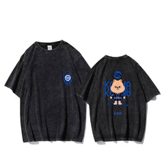 Bbokari Foxi.ny Cartoon Print Washed T-shirt