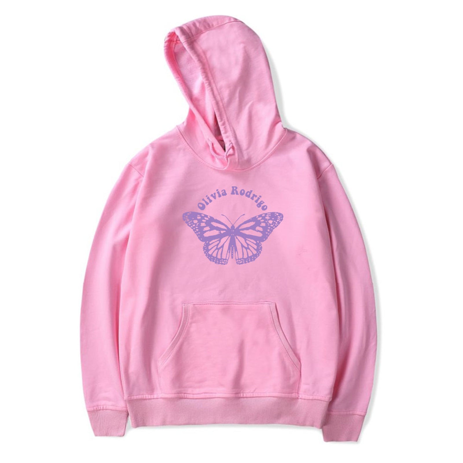 Casual Butterfly Pattern Printed Loose Hoodie