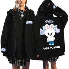 SKZ STAY in Our Little House Print Zip Up Hoodie