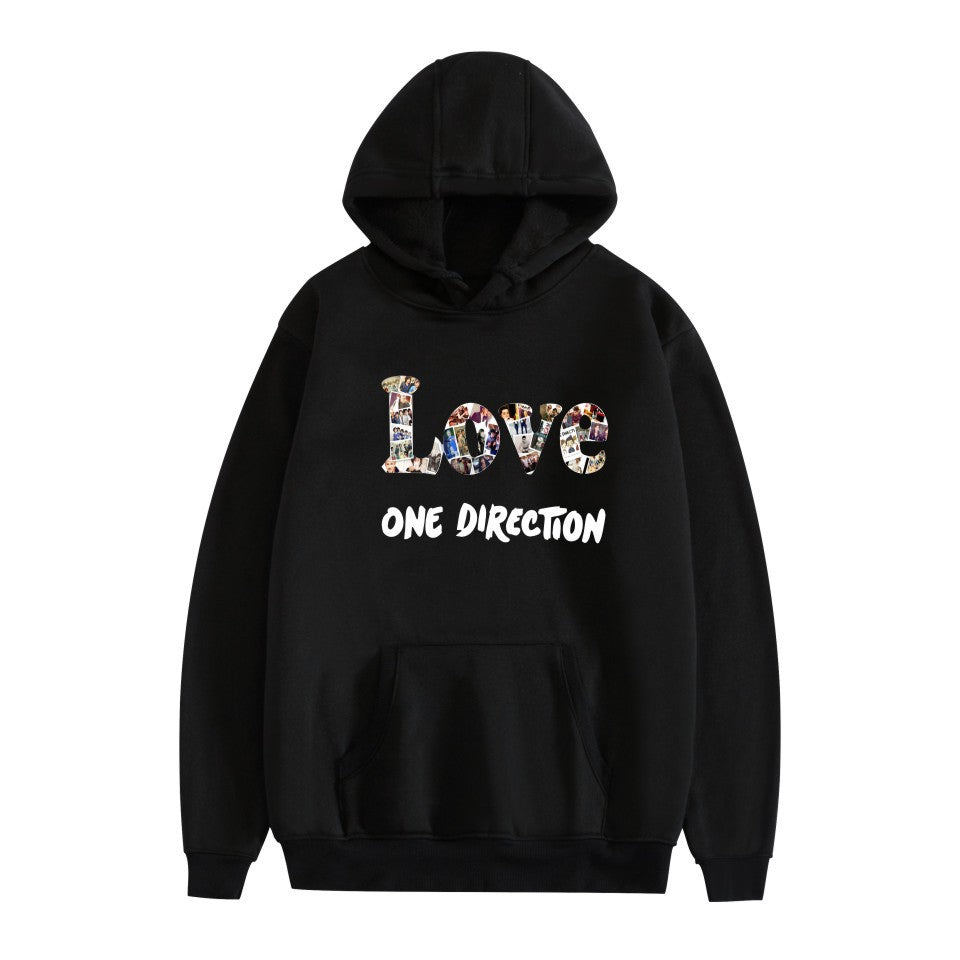 Women's LOVE Harry Print Casual Pullover Hoodie