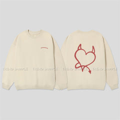 BM LOVE MONSTERS Round Neck Cotton Sweatshirt