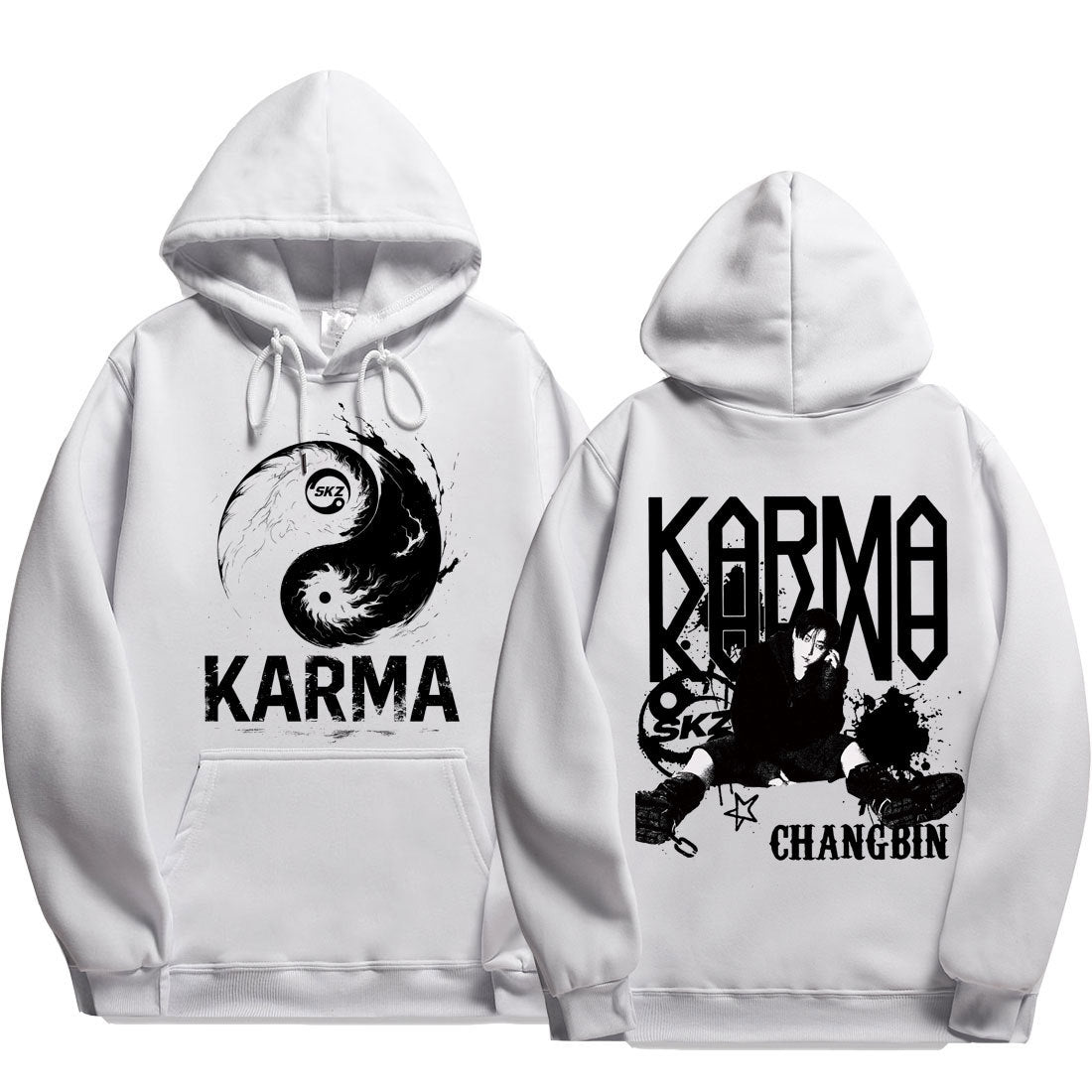 Casual Skz Karma Printed Hoodie Top