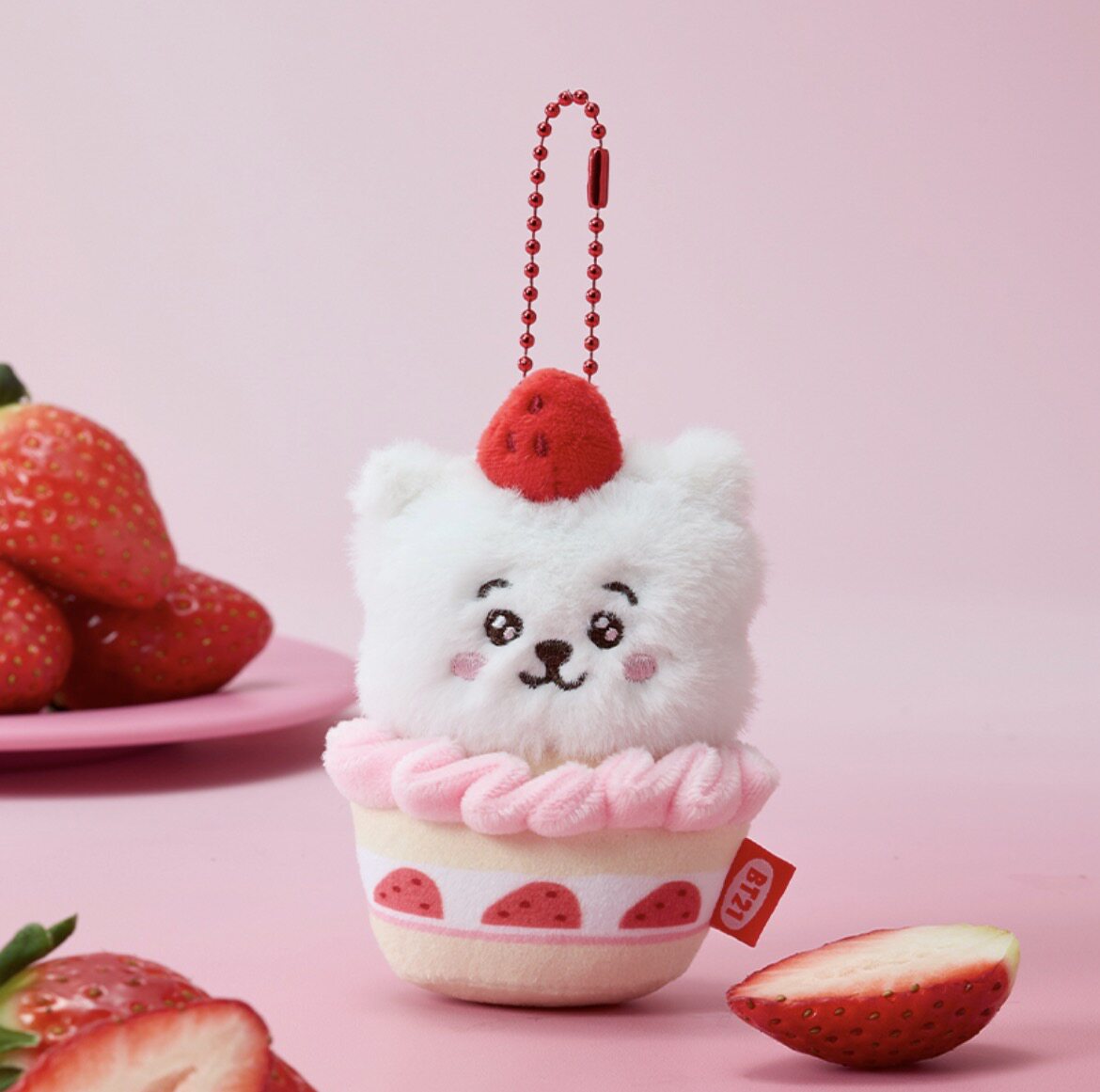 BANGTAN Strawberry Tart Plush Doll Pendant