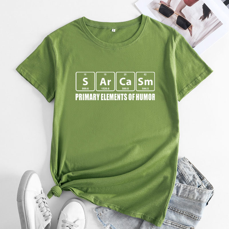Creative Fun Letter Cotton Women's T-shirt