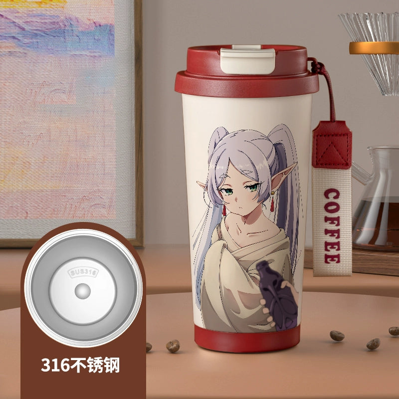Anime Printed Coffee Thermos Cup