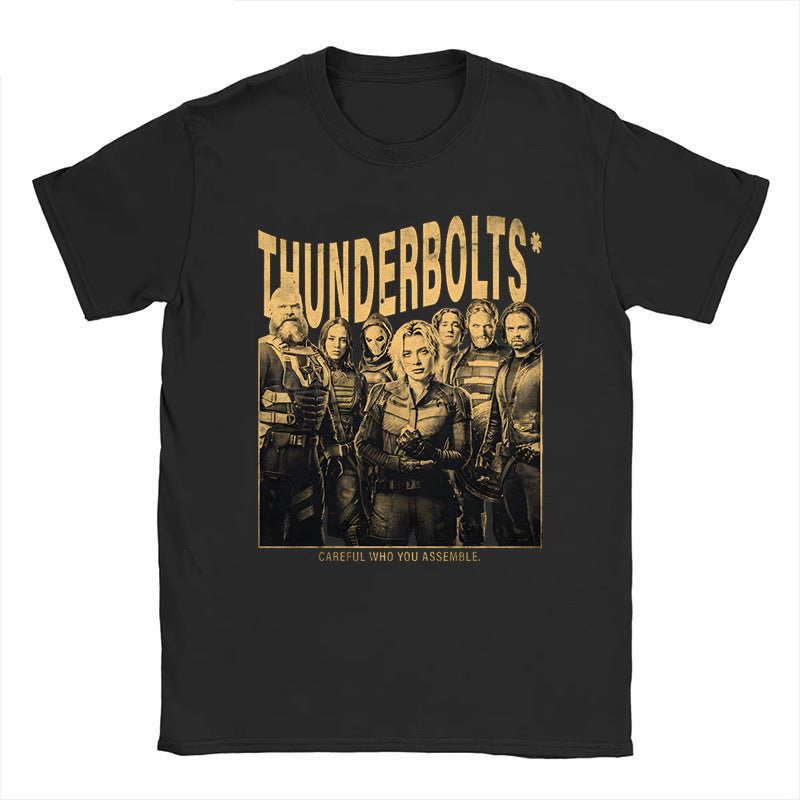 Trendy Movie Print Short-sleeved Loose T-shirt