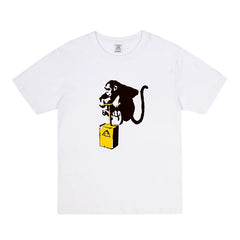 Monkey Print Loose Short-sleeved T-shirt