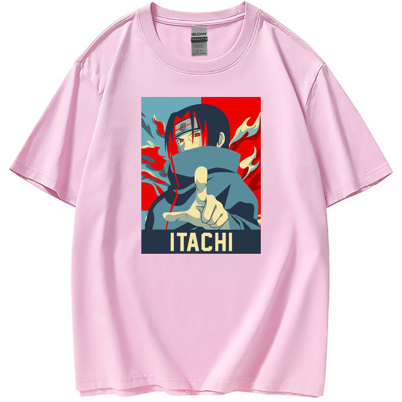 Casual Itachi Printed Round Neck Loose T-shirt