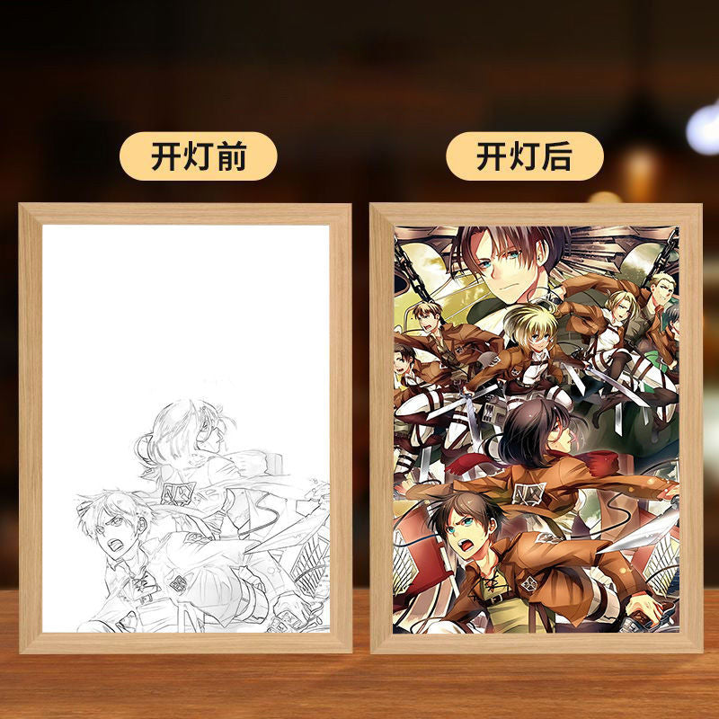 Anime Photo Frame Luminous Painting Night Light