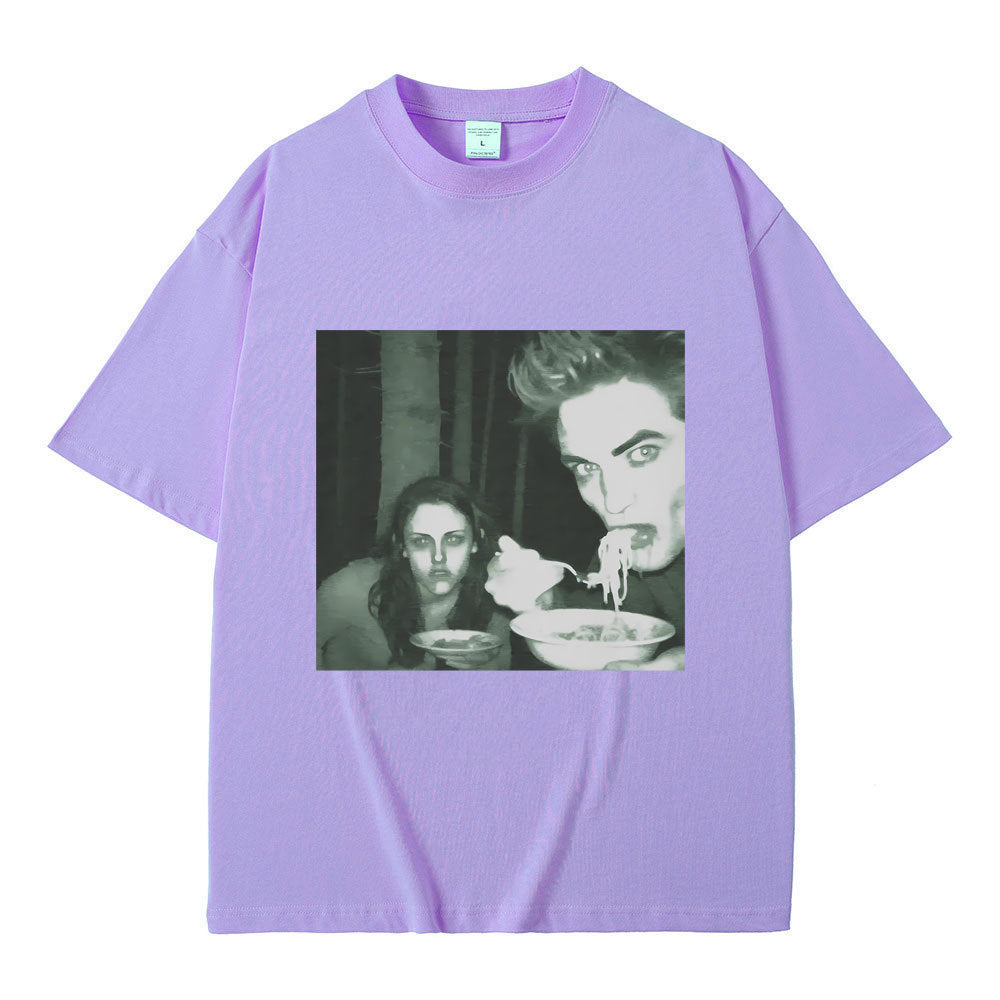 Funny Twilight Edward and Bella Pattern Tee