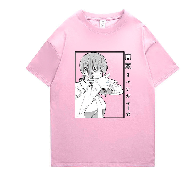 Unisex Anime Graphic Short-sleeved T-shirt