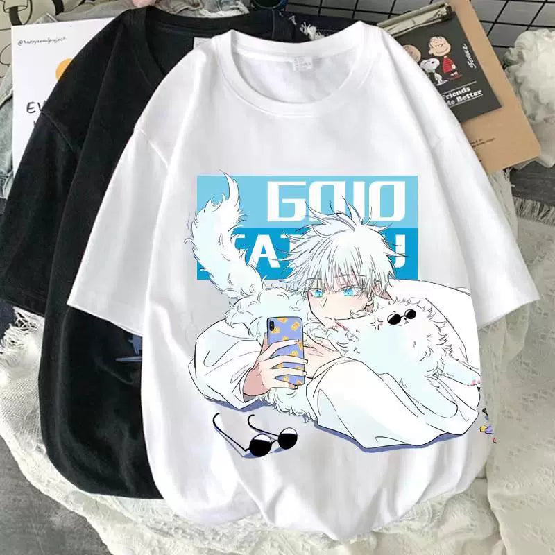 Unisex Gojo Anime Short-sleeved Loose T-shirt