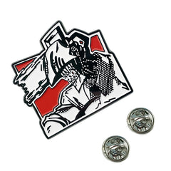 Comic Style Brooch Metal Badge