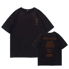 Heeseung Same Cotton Letter Short-sleeved T-shirt