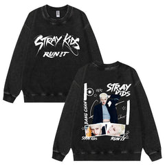 Vintage SKZ RUN IT Crew Neck Wash Sweatshirt