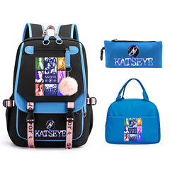 Leisure Katseye Backpack Pencil Bag Lunch Bag Three-piece Set