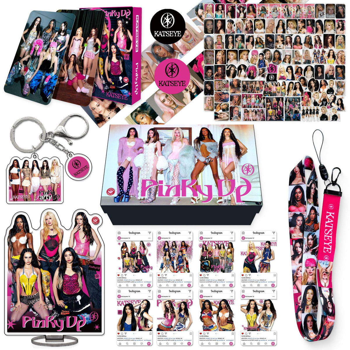 PinkyUP Album Photocard Sticker Lanyard Gift Box