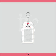Cartoon PhotoCard Insert Keychain Storage Pendant