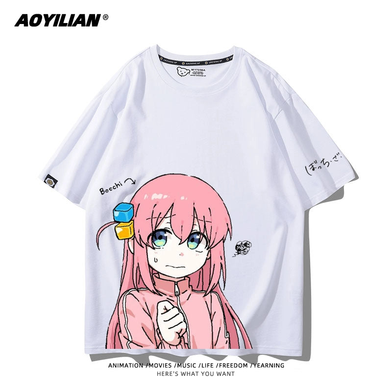 Versatile Women's Anime Cotton T-Shirt